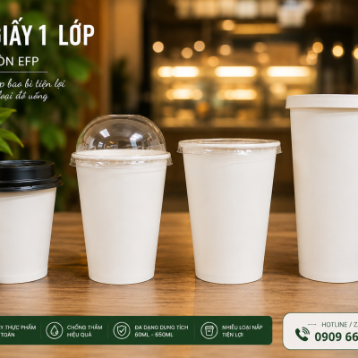 Ly Giấy 1 Lớp Trơn Đựng Đồ Uống 1